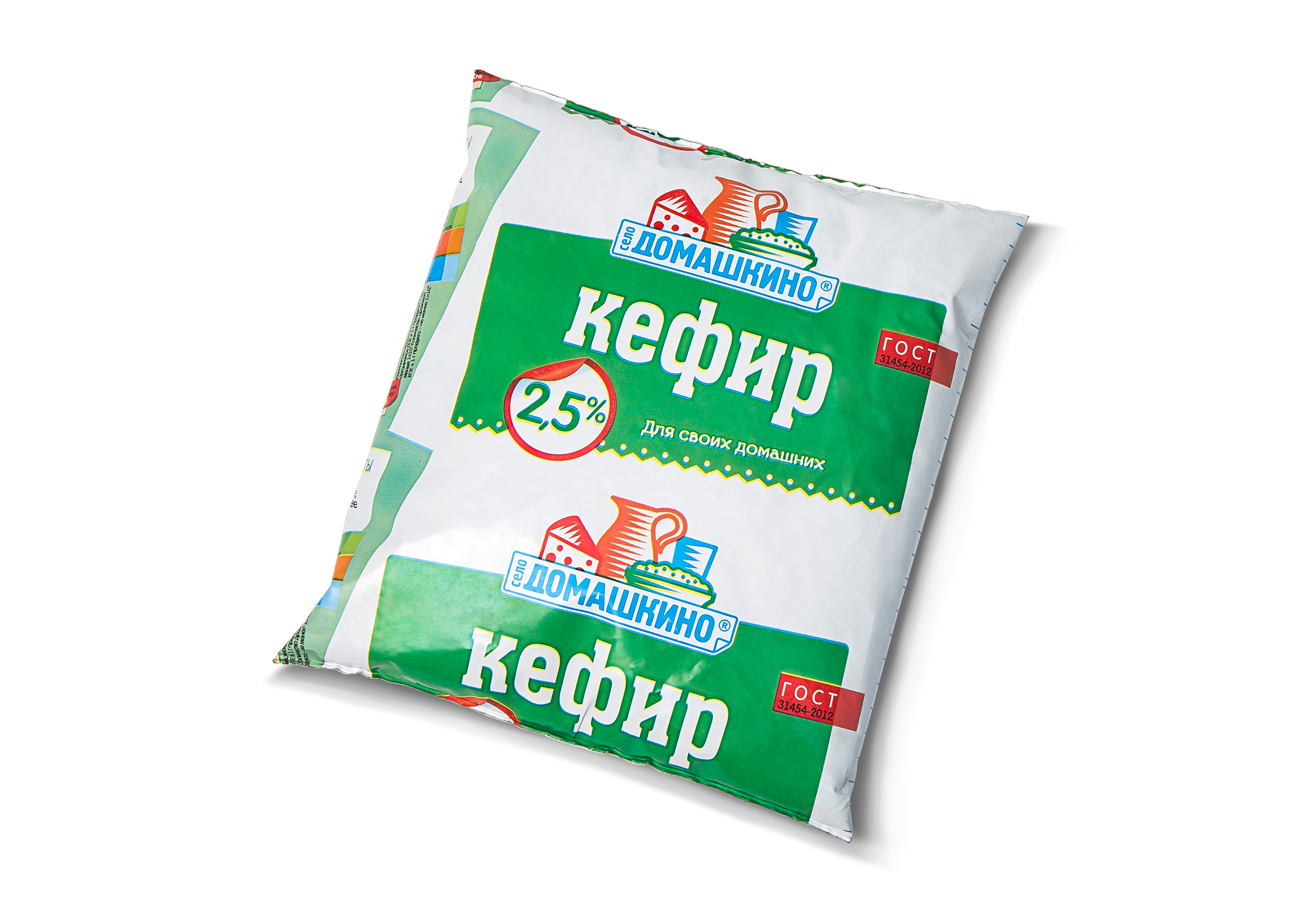 БЗМЖ КЕФИР СЕЛО ДОМАШКИНО 2,5% 450ГР Ф/П