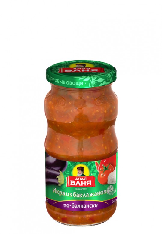 ИКРА ИЗ БАКЛАЖАНОВ ПО-БАЛКАНСКИ ДЯДЯ ВАНЯ 460ГР