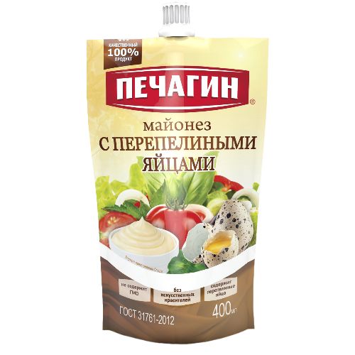 МАЙОНЕЗ ПЕЧАГИН C ПЕРЕПЕЛИНЫМИ ЯЙЦАМИ  50% 400МЛ ДПДЗ