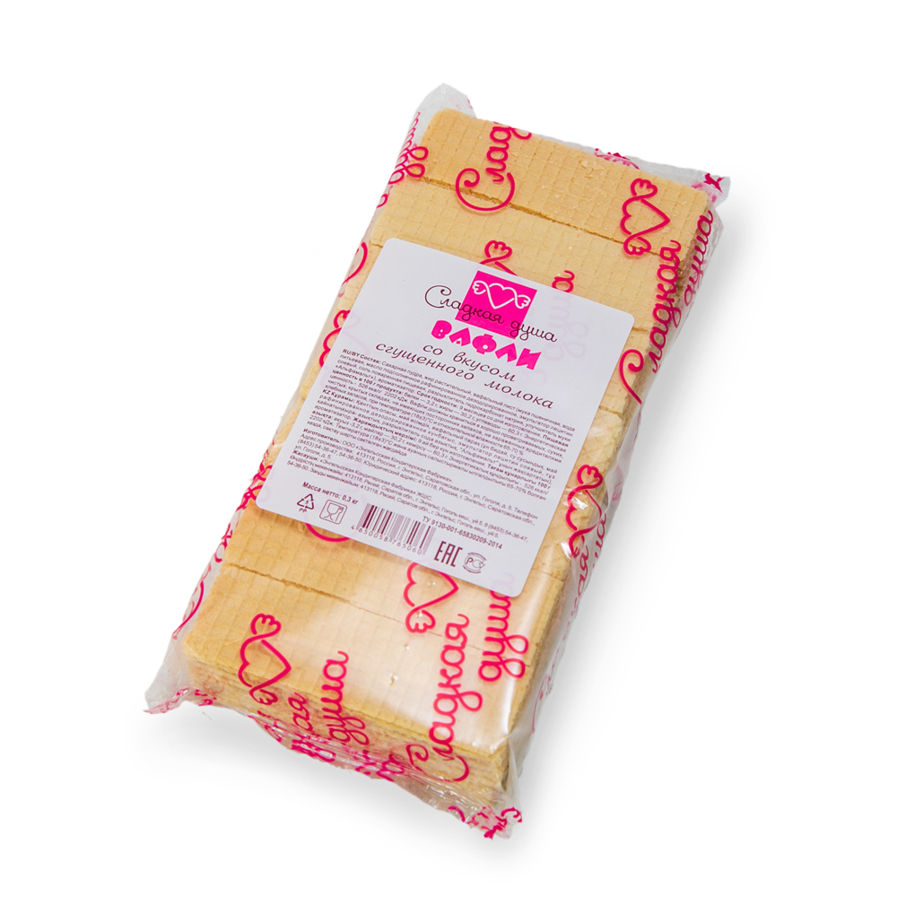 ВАФЛИ СД СО ВКУСОМ СГУЩЕННОГО МОЛОКА 300ГР