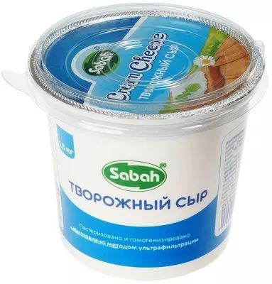 БЗМЖ СЫР КРЕМ ЧИЗ ТВОРОЖНЫЙ СЛИВОЧНЫЙ САБАХ 1500ГР