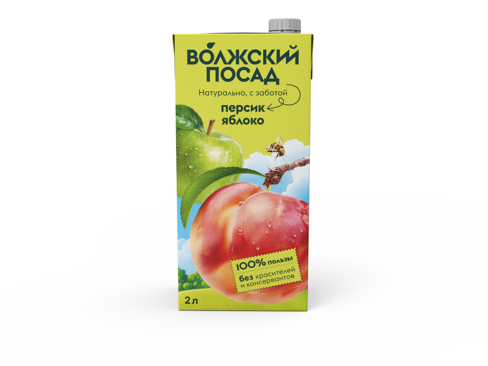 НЕКТАР ВОЛЖСКИЙ ПОСАД 2Л ЯБЛОКО/ПЕРСИК
