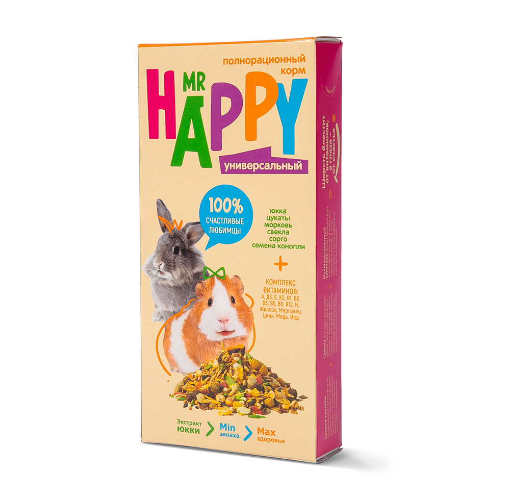 КОРМ MR HAPPY СУХОЙ УНИВЕРСАЛЬНЫЙ 400ГР