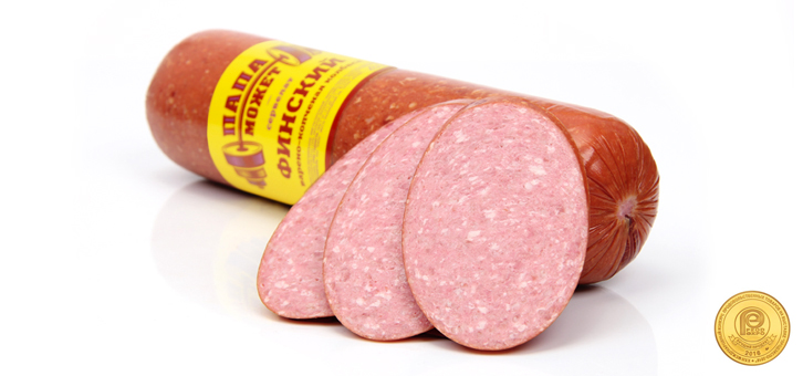 КОЛБАСА СЕРВЕЛАТ ФИНСКИЙ В/У ОСТАНКИНО /ВЕС/