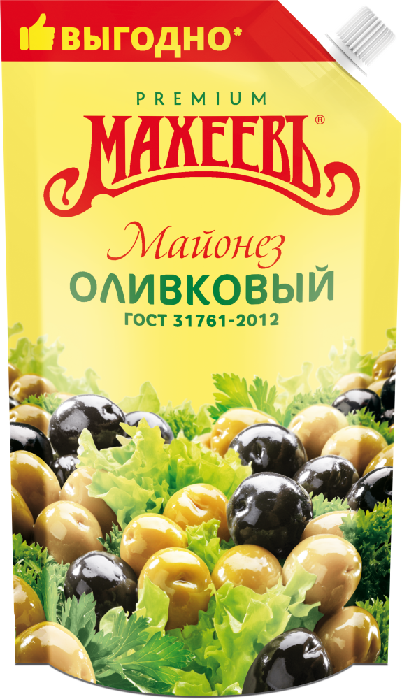 МАЙОНЕЗ МАХЕЕВ ОЛИВКОВЫЙ 50,5% 400ГР