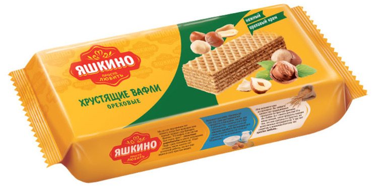 ВАФЛИ ЯШКИНО ОРЕХОВЫЕ 300ГР