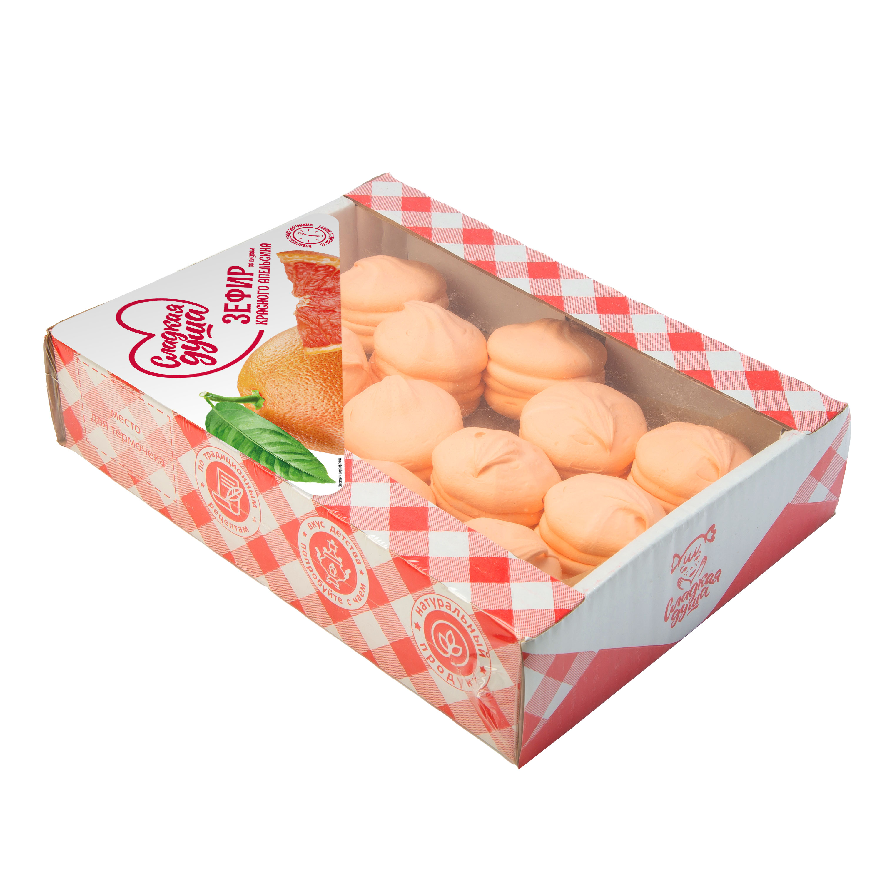 ЗЕФИР СЛАДКАЯ ДУША СО ВКУСОМ КРАСНОГО АПЕЛЬСИНА 500 ГР