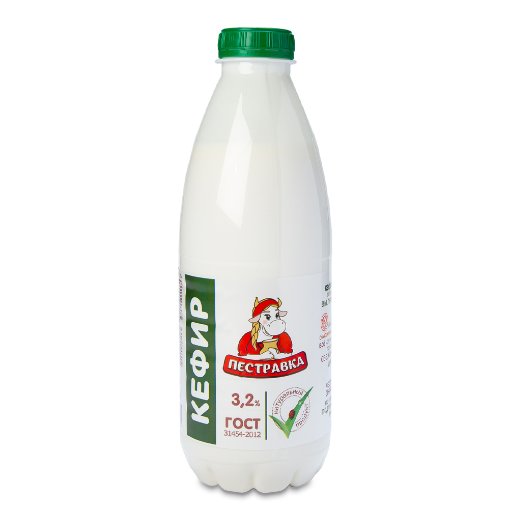 БЗМЖ КЕФИР ПЕСТРАВКА 3,2% 930ГР ПЭТ