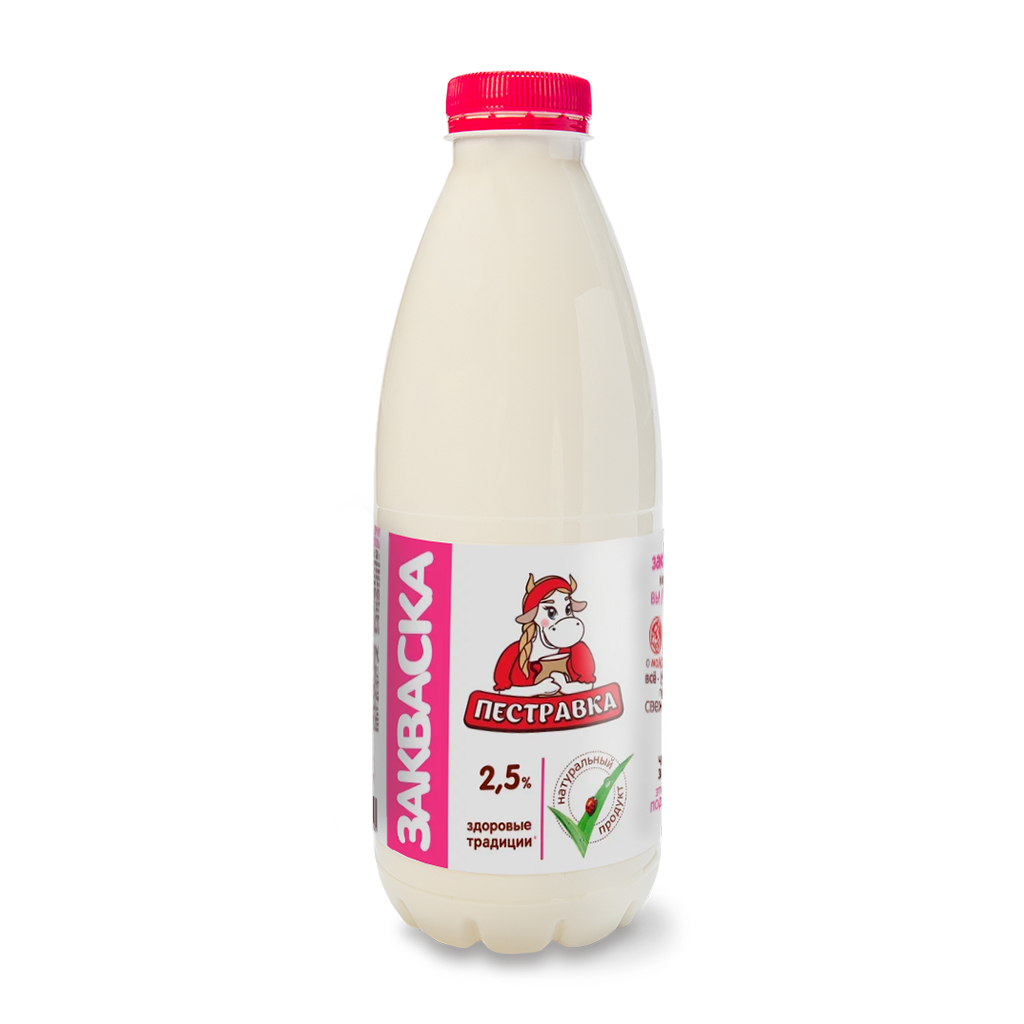 БЗМЖ ЗАКВАСКА ПЕСТРАВКА 2,5% 930ГР ПЭТ