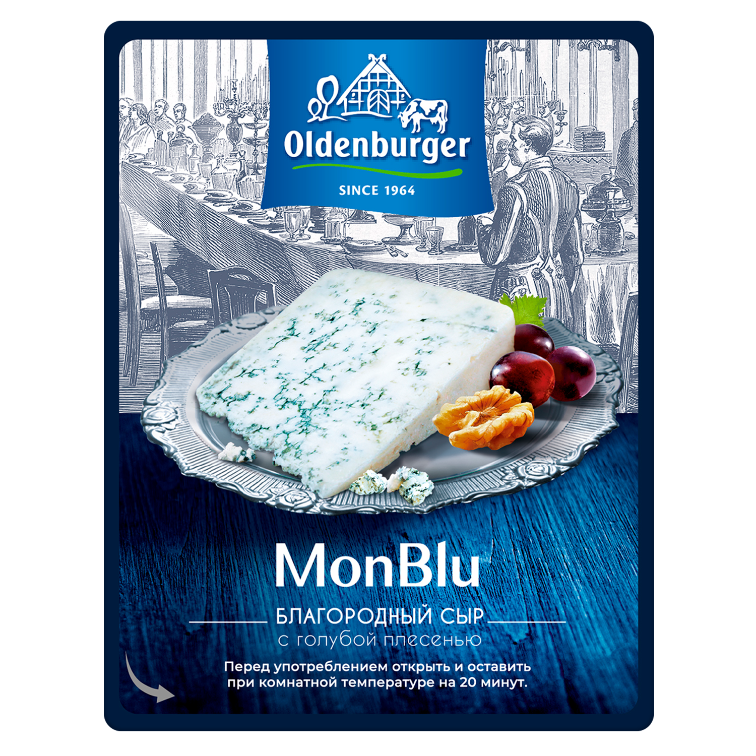 БЗМЖ СЫР MONT BLU С ГОЛУБОЙ БЛАГ ПЛЕСЕНЬЮ 50% 100ГР