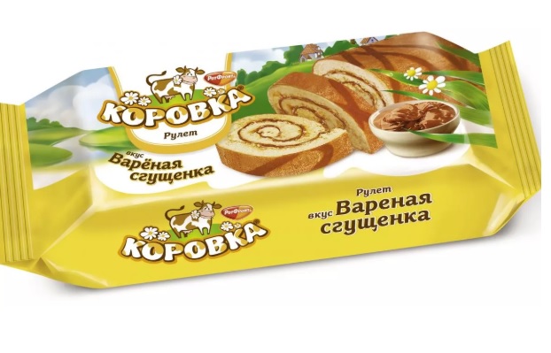 РУЛЕТ КОРОВКА БИСКВИТ ВАРЕНАЯ СГУЩЕНКА 200ГР