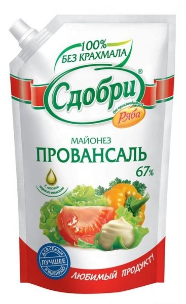МАЙОНЕЗ СДОБРИ ПРОВАНСАЛЬ 67% 630ГР ПАКЕТ