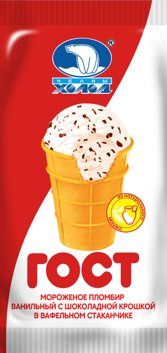 БЗМЖ МОРОЖЕНОЕ НЧ ГОСТ СТАК ПЛОМБИР С ШОК КРОШКОЙ 80ГР