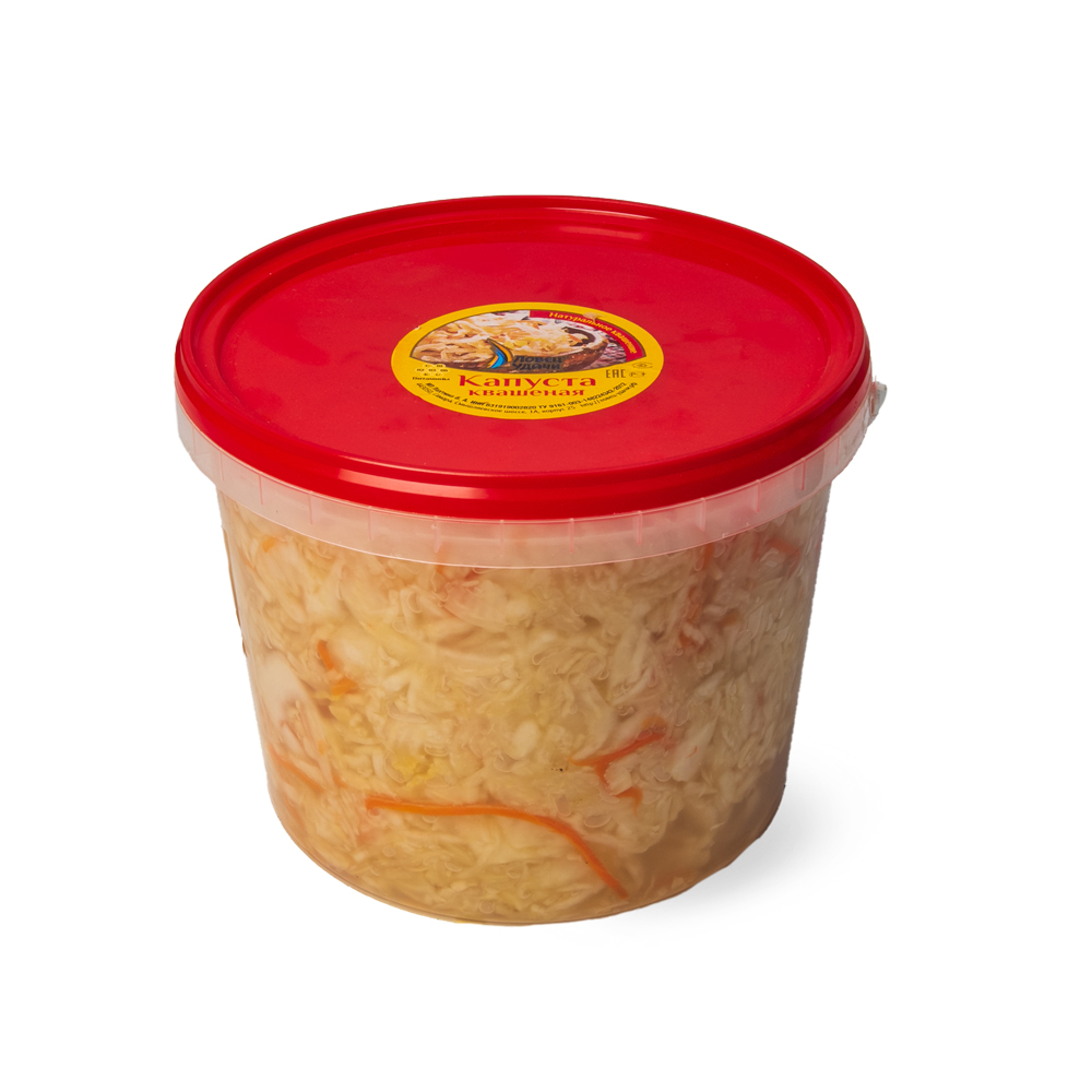 САЛАТ ПО-РУССКИ КАПУСТА КВАШЕНАЯ "ЛОВЕЦ УДАЧИ" ВЕДРО 2,5КГ