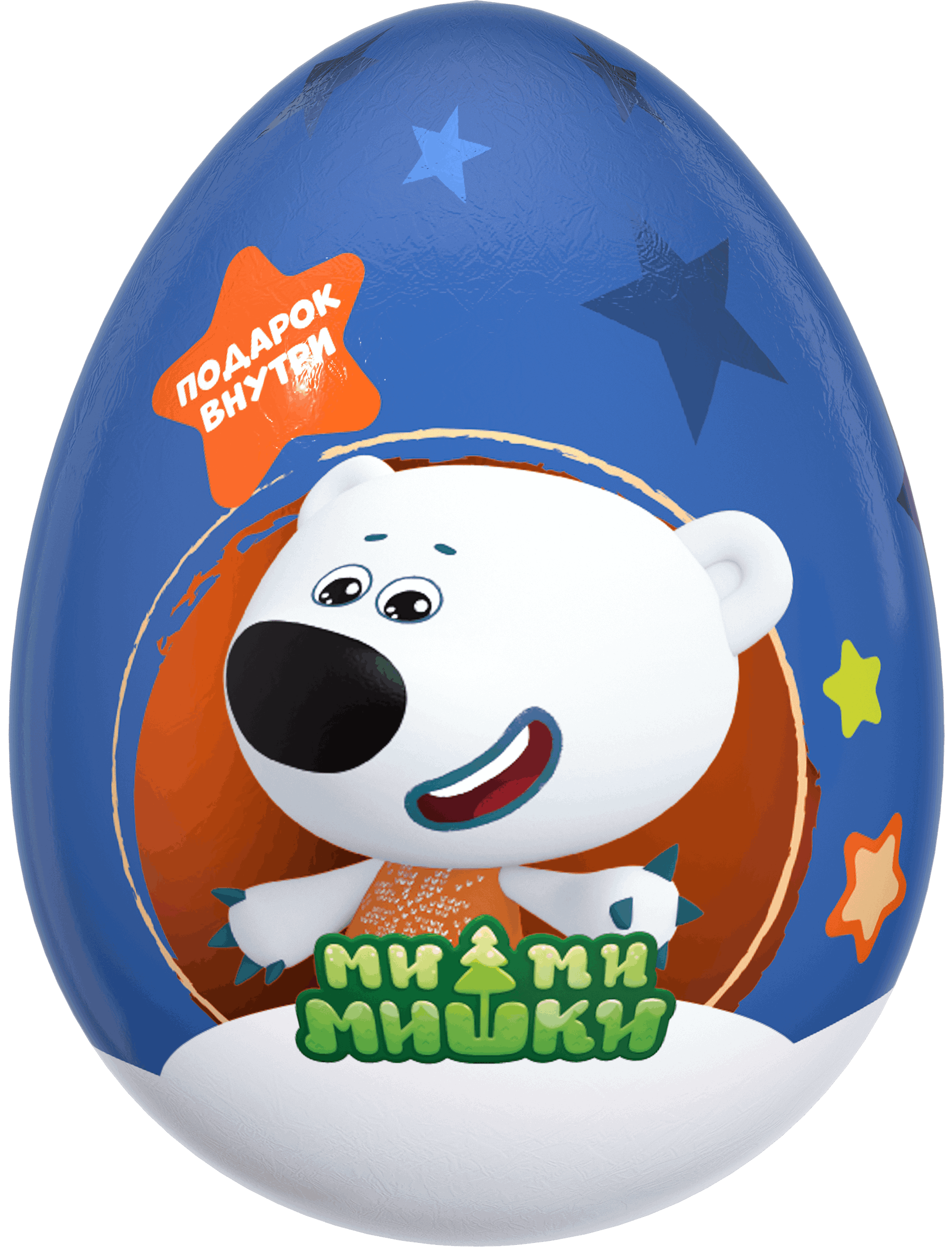 ЯЙЦО ИЗ ГЛАЗУРИ С ПОДАРКОМ МИ-МИ-МИШКИ 20ГР