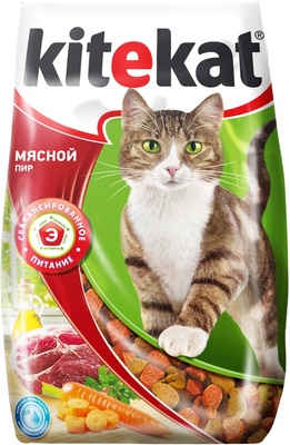 КОРМ КИТЕКЭТ МЯСНОЙ ПИР ПАК 800ГР