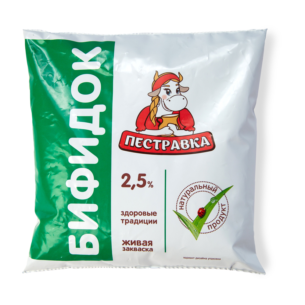 БЗМЖ БИФИДОК ПЕСТРАВКА 2,5% 450ГР Ф/П