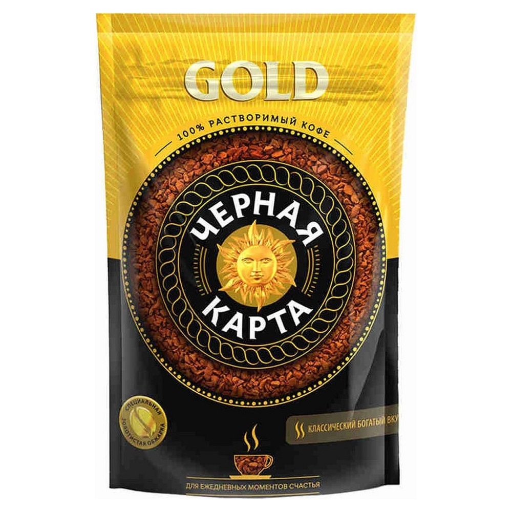 КОФЕ ЧЕРНАЯ КАРТА ГОЛД РАСТВОРИМЫЙ 150ГР М/У