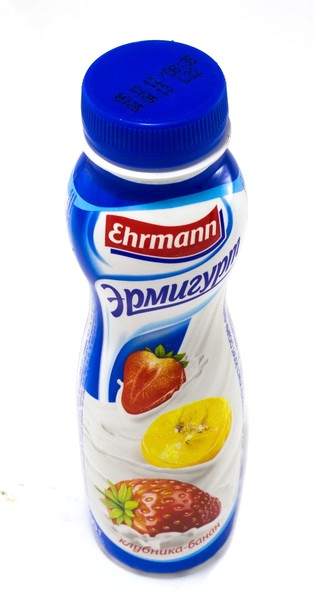 БЗМЖ ЙОГУРТ ЭРМИГУРТ ПИТЬЕВОЙ  КЛУБНИКА-БАНАН 1,2% 290ГР