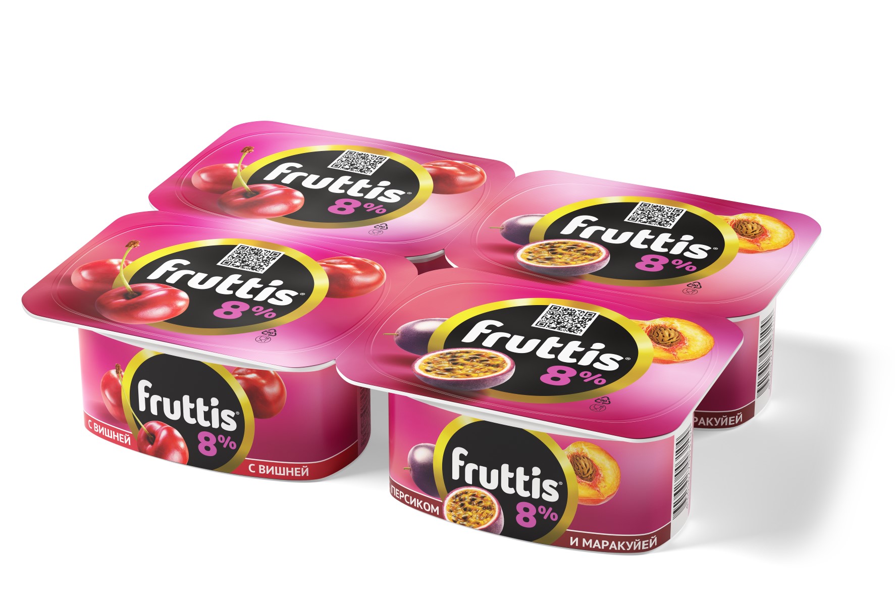 БЗМЖ ЙОГУРТ ФРУТТИС СУПЕРЭКСТРА ВИШН/ПЕРС/МАРАК  8% 115ГР