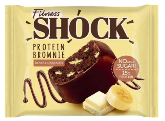 БРАУНИ ФИТНЕСШОК БАНАНОВЫЙ ГЛАЗИРОВАННЫЙ 50ГР БРАУНИ ФИТНЕСШОК БАНАНОВЫЙ ГЛАЗИРОВАННЫЙ 50ГР