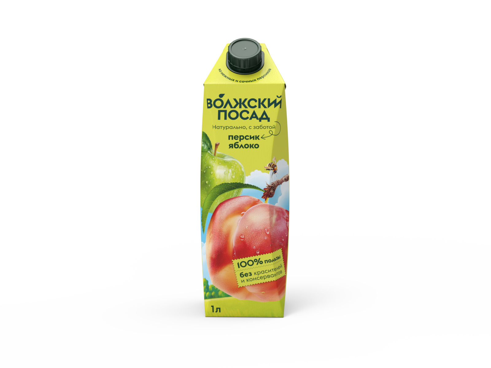 НЕКТАР ВОЛЖСКИЙ ПОСАД 1Л ЯБЛОКО/ПЕРСИК
