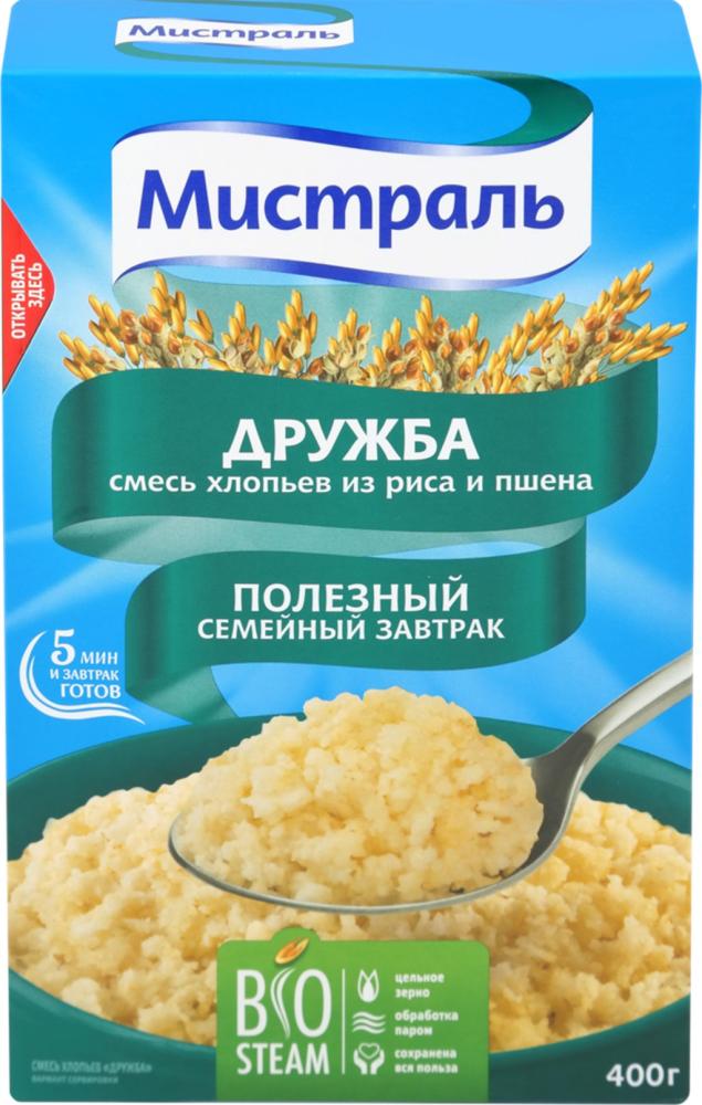 ХЛОПЬЯ СМЕСЬ ДРУЖБА МИСТРАЛЬ 400ГР