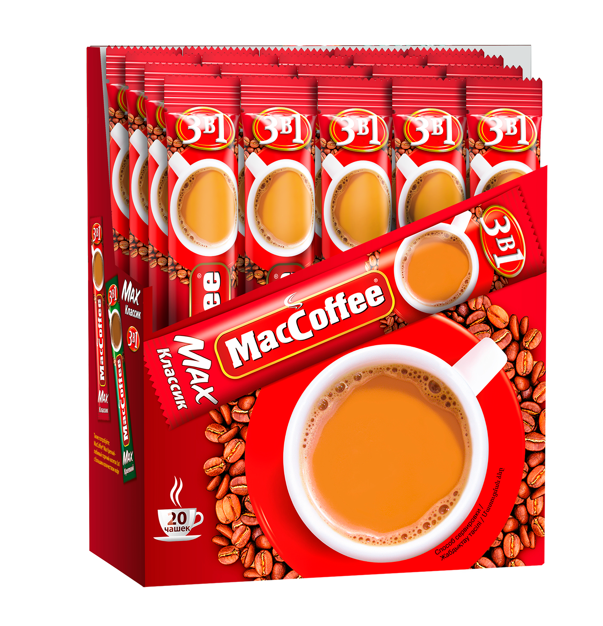 КОФЕ МАККОФЕ МАКС КЛАССИК 3В1 16ГРХ20ШТ ОПТ