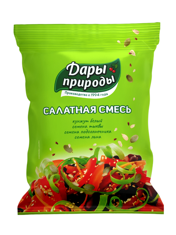 САЛАТНАЯ СМЕСЬ ДАРЫ ПРИРОДЫ С КУНЖУТОМ 150Г