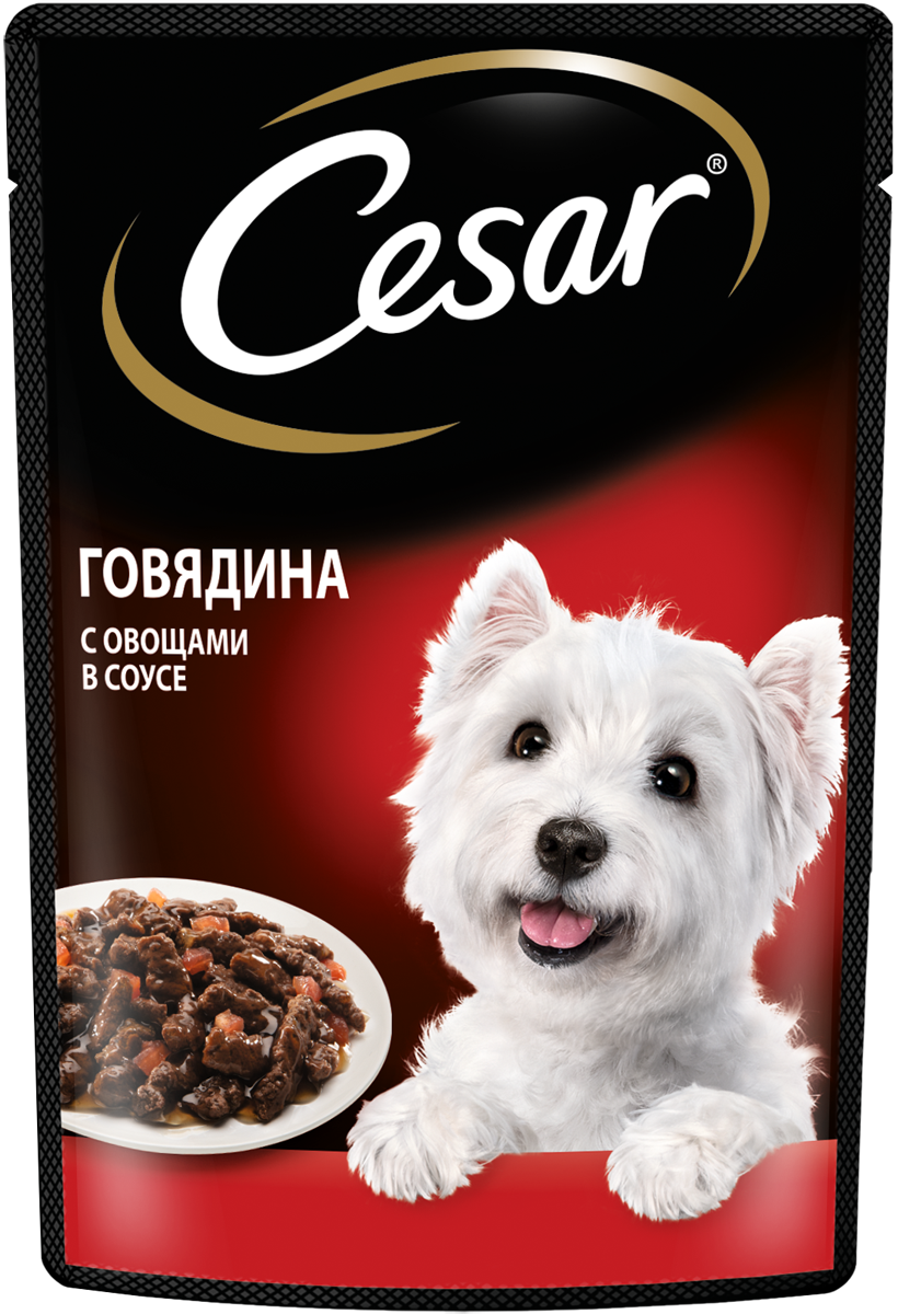 КОРМ ЦЕЗАРЬ ГОВЯДИНА С ОВОЩАМИ ПАУЧ 85ГР