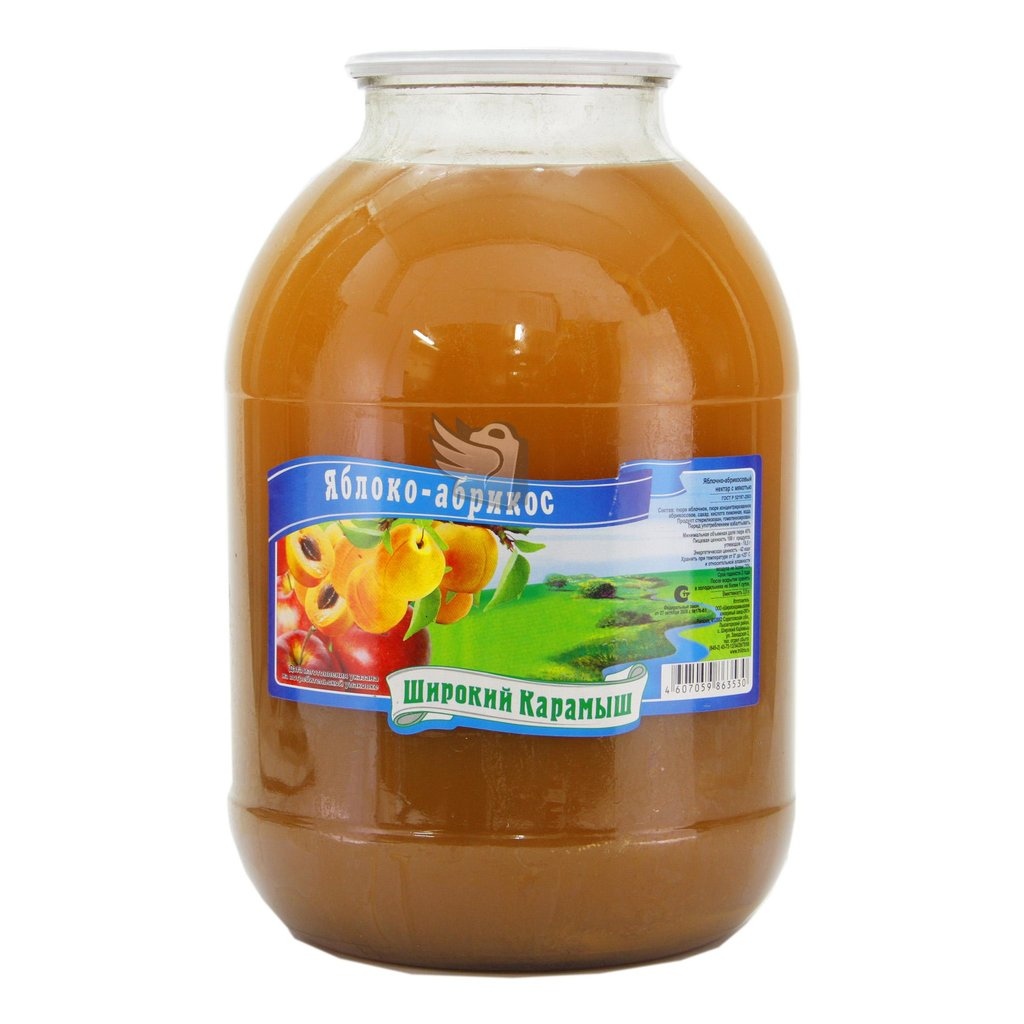 НЕКТАР ШИРОКИЙ КАРАМЫШ 3Л ЯБЛОЧНО-АБРИКОСОВЫЙ С МЯКОТЬЮ С/Б