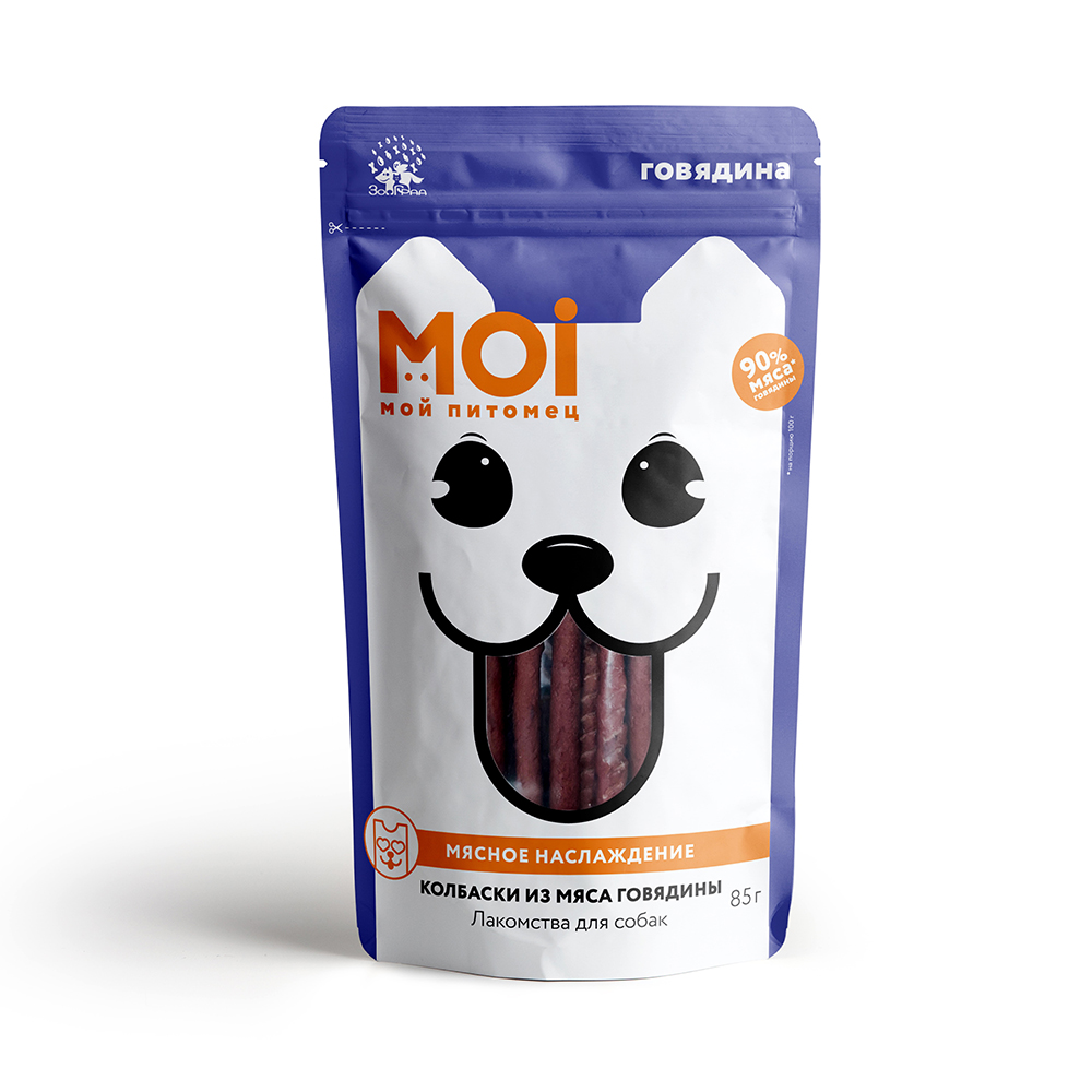 ЛАКОМСТВО Д/СОБАК МОЙ ПИТОМЕЦ КОЛБАСКИ ИЗ МЯСА ГОВЯДИНЫ 85ГР