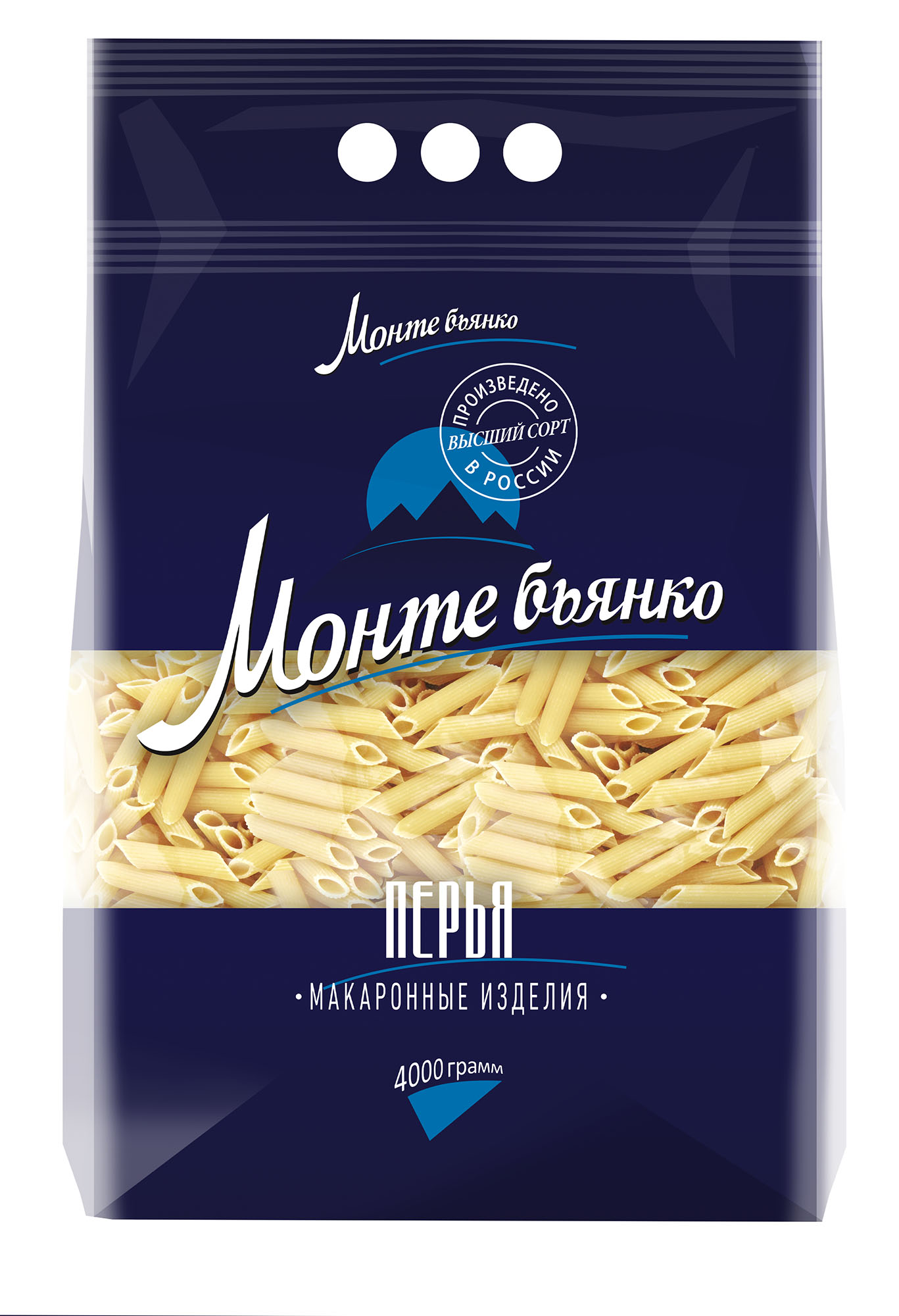 МАКАРОННЫЕ ИЗДЕЛИЯ В/С МОНТЕ БЬЯНКО № 343 ПЕРЬЯ 4КГ