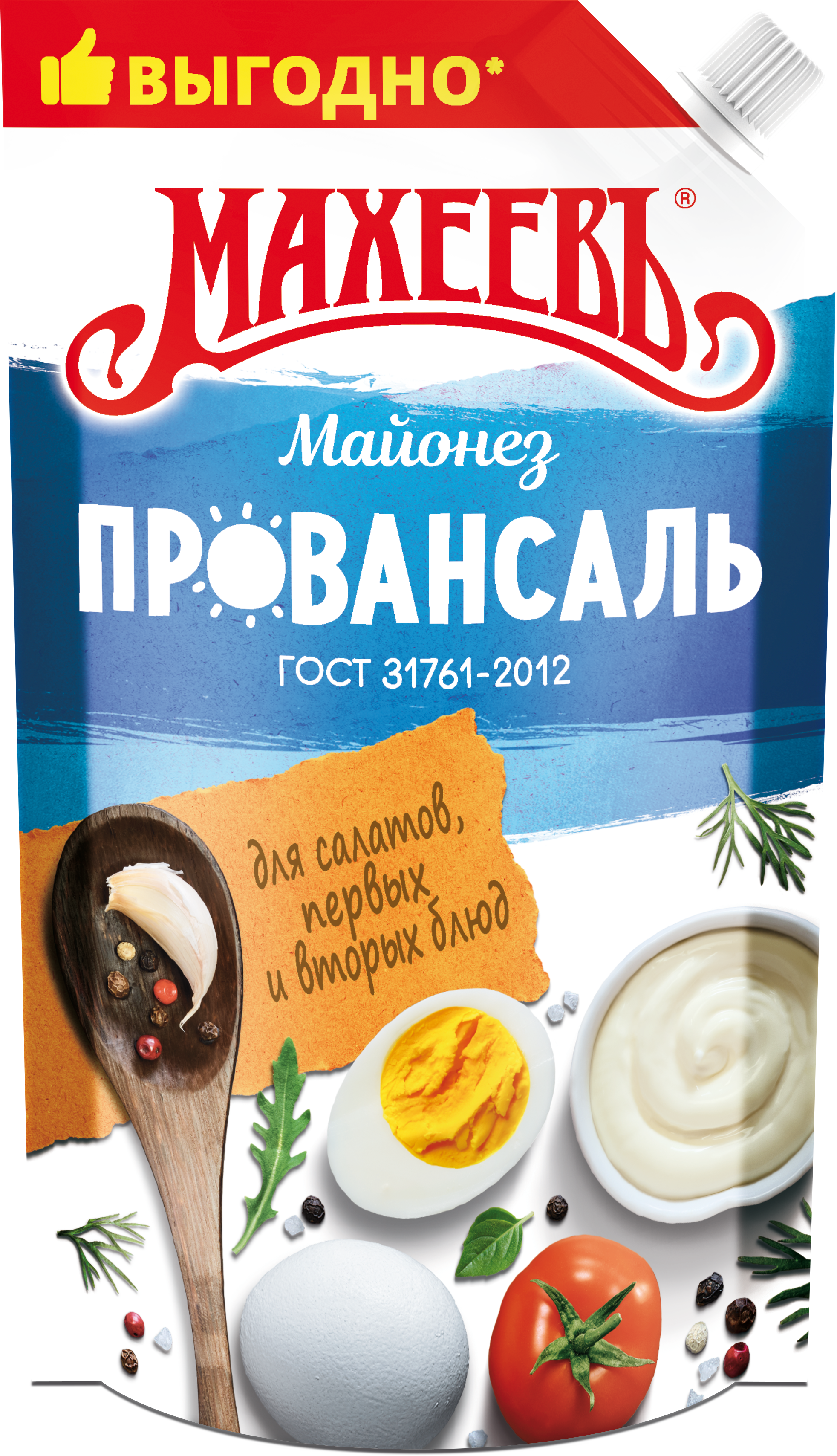 МАЙОНЕЗ МАХЕЕВ ПРОВАНСАЛЬ БЕЛЫЙ 50,5% Д/П 800МЛ