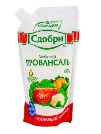 МАЙОНЕЗ СДОБРИ ПРОВАНСАЛЬ 67% 192ГР Д/П
