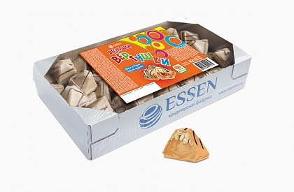 ВАФЛИ ЭССЕН ВЕРТУШКИ-ВЕСНУШКИ ДЕКОР С МОЛОЧНО-ОРЕХОВОЙ НАЧИНКОЙ 400ГР