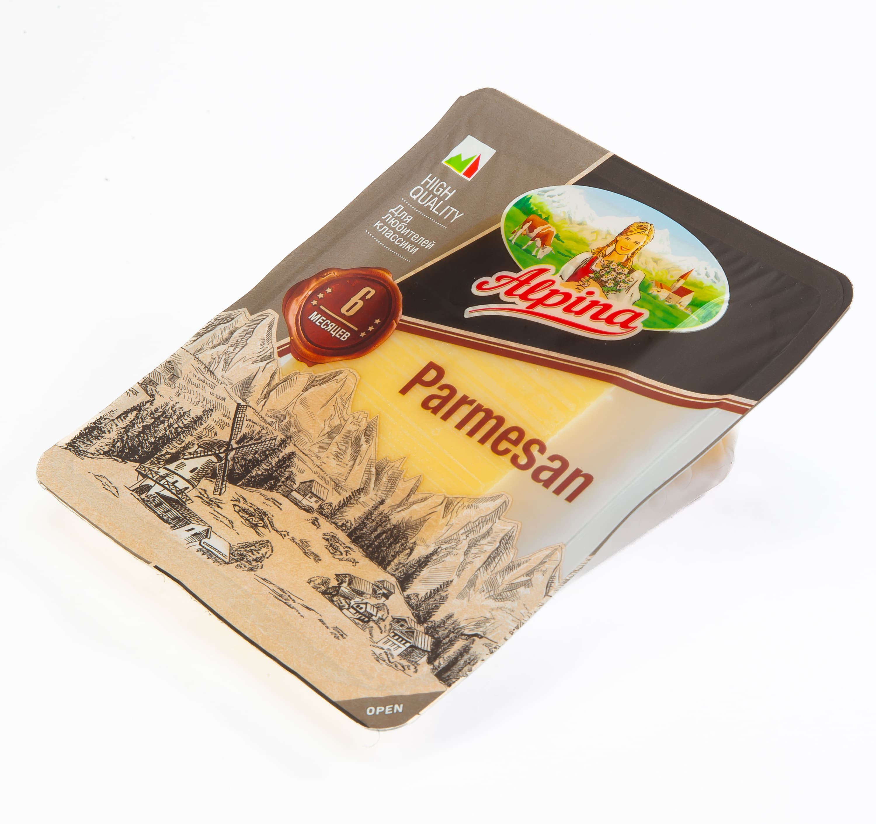 БЗМЖ СЫР ПАРМЕЗАН АЛЬПИНА 6 МЕС 40% 200ГР