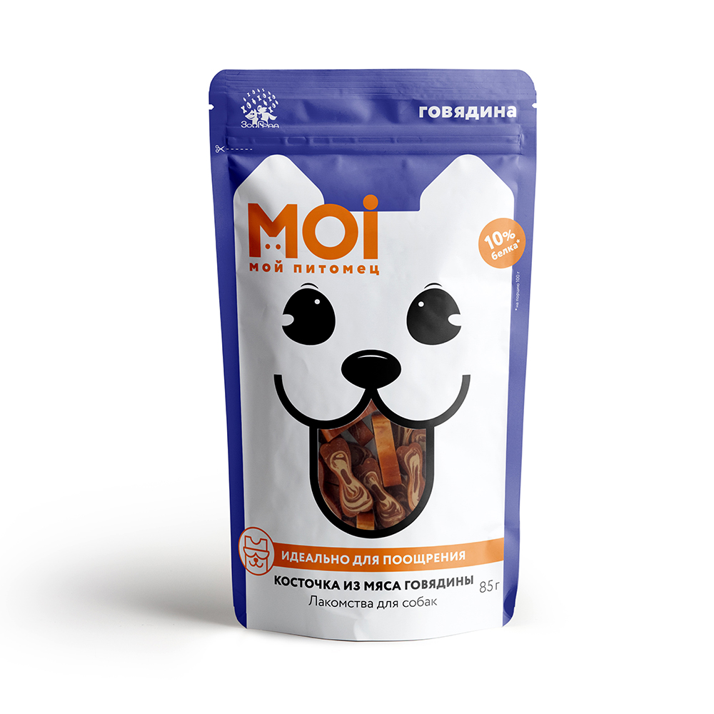 ЛАКОМСТВО Д/СОБАК МОЙ ПИТОМЕЦ КОСТОЧКА ИЗ МЯСА ГОВЯДИНЫ 85ГР