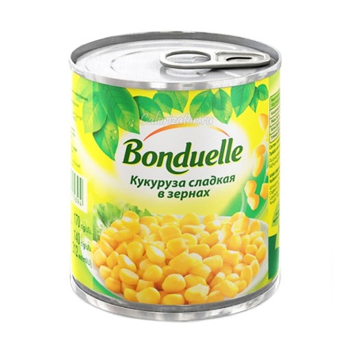 КУКУРУЗА СЛАДКАЯ В ЗЕРНАХ БОНДЮЭЛЬ 425ГР Ж/Б