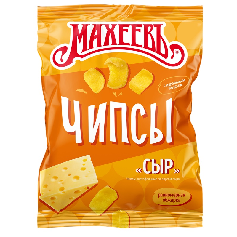 ЧИПСЫ МАХЕЕВ 80ГР СО ВКУСОМ СЫРА