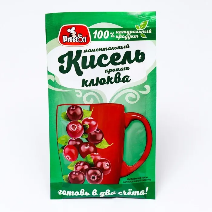 КИСЕЛЬ КЛЮКВА М/П ПРЕСТОН 30Г