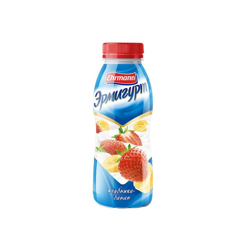 ЙОГУРТ ЭРМИГУРТ КЛУБНИКА-БАНАН 1,2% 420ГР