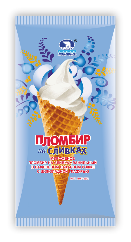 БЗМЖ МОРОЖЕНОЕ НЧ НА СЛИВКАХ РОЖОК С ШОК ГЛ 80ГР