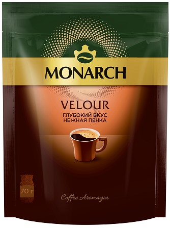 КОФЕ МОНАРХ ВЕЛЮР РАСТВОРИМЫЙ ПАКЕТ 70Г КОФЕ МОНАРХ ВЕЛЮР РАСТВОРИМЫЙ ПАКЕТ 70Г