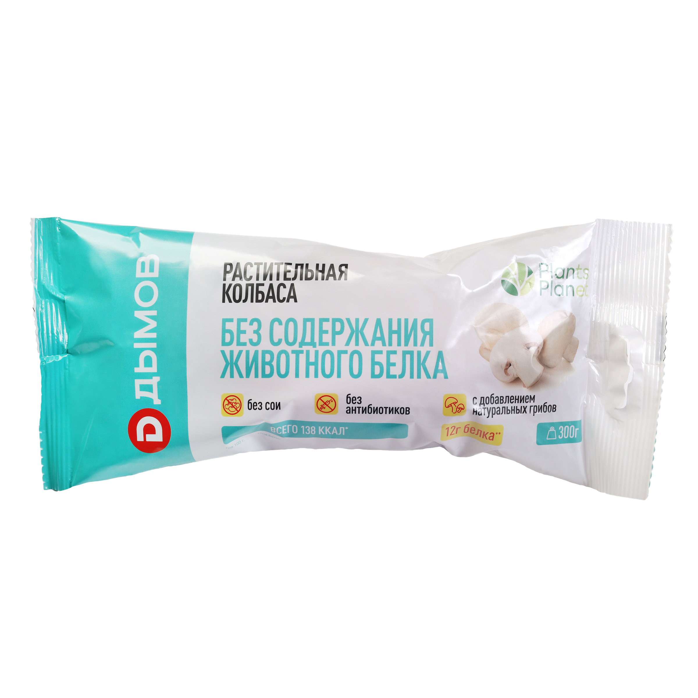 КОЛБАСА ДЫМОВ РАСТИТЕЛЬНАЯ С ГРИБАМИ З/С 300ГР