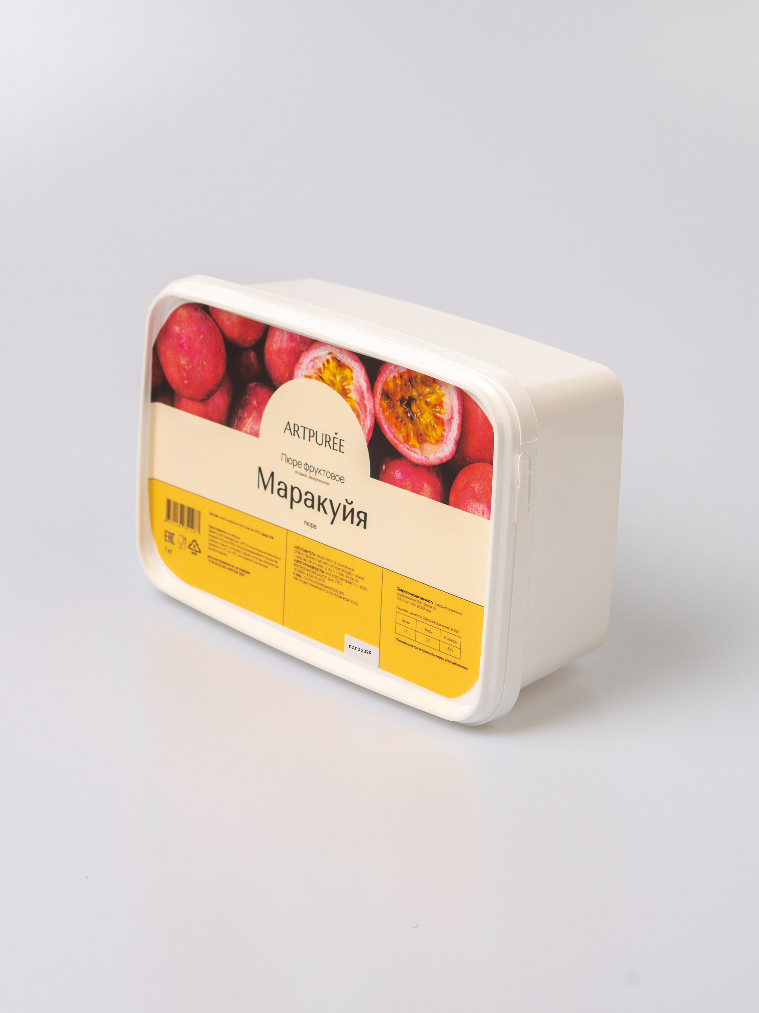 ПЮРЕ ARTPUREE МАРАКУЙЯ  ЗАМОРОЖЕННОЕ 1КГ