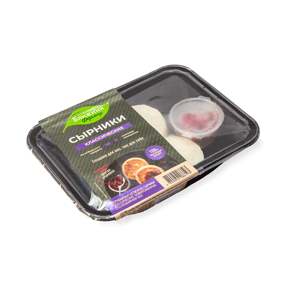 СЫРНИКИ БЛИЖНИЙ ФЕРМЕР С ВИШНЕВЫМ ДЖЕМОМ 200ГР