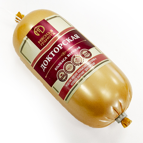 КОЛБАСА ВАРЕНАЯ ДОКТОРСКАЯ ГОСТ МЯСНАЯ ГРАМОТА 400ГР