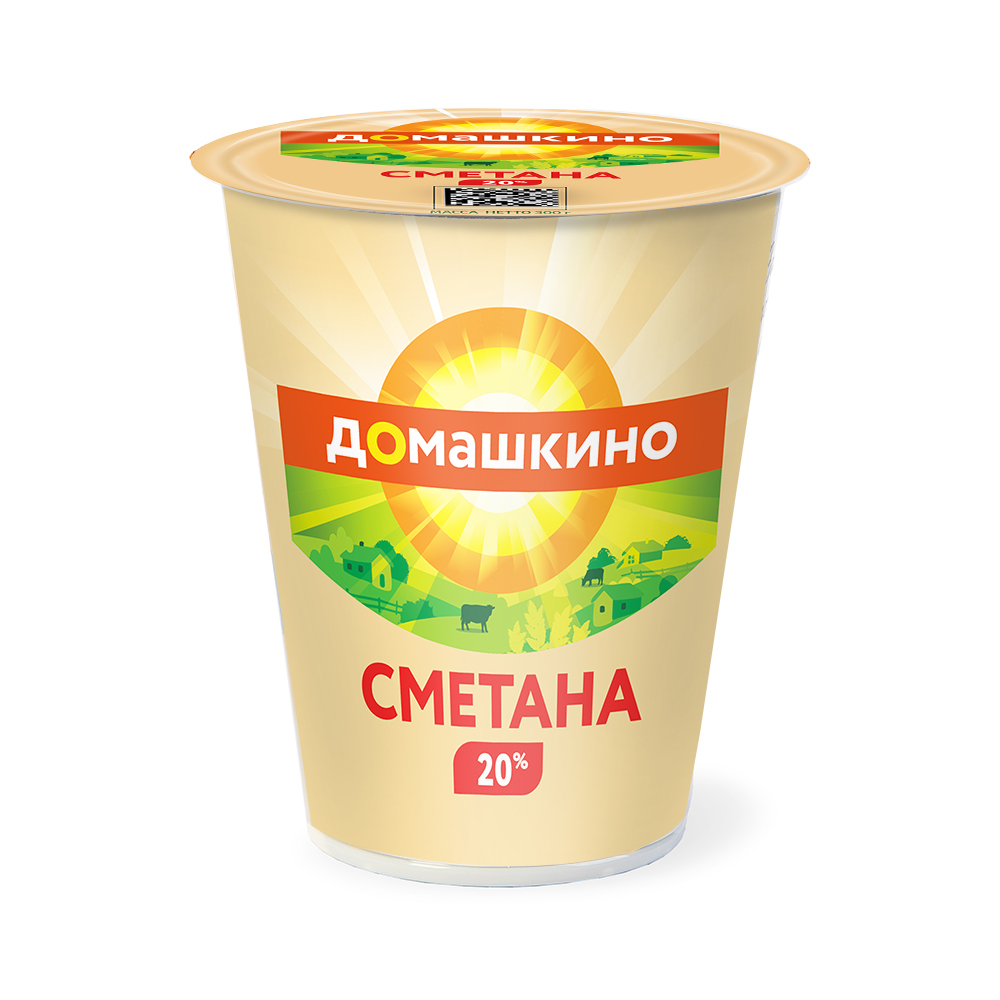 БЗМЖ СМЕТАНА СЕЛО ДОМАШКИНО 20% 300ГР