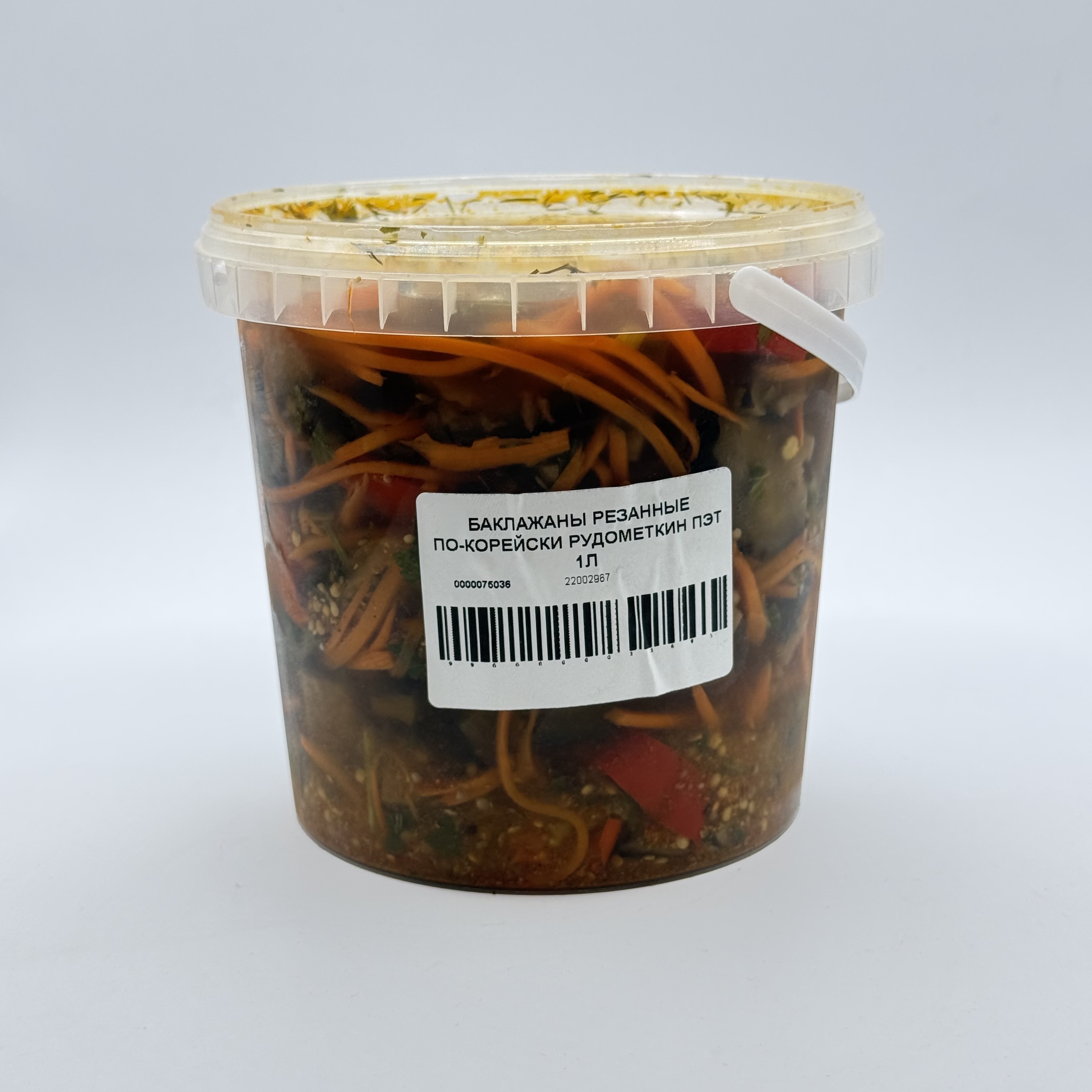 БАКЛАЖАНЫ РЕЗАННЫЕ ПО-КОРЕЙСКИ РУДОМЕТКИН ПЭТ 1Л